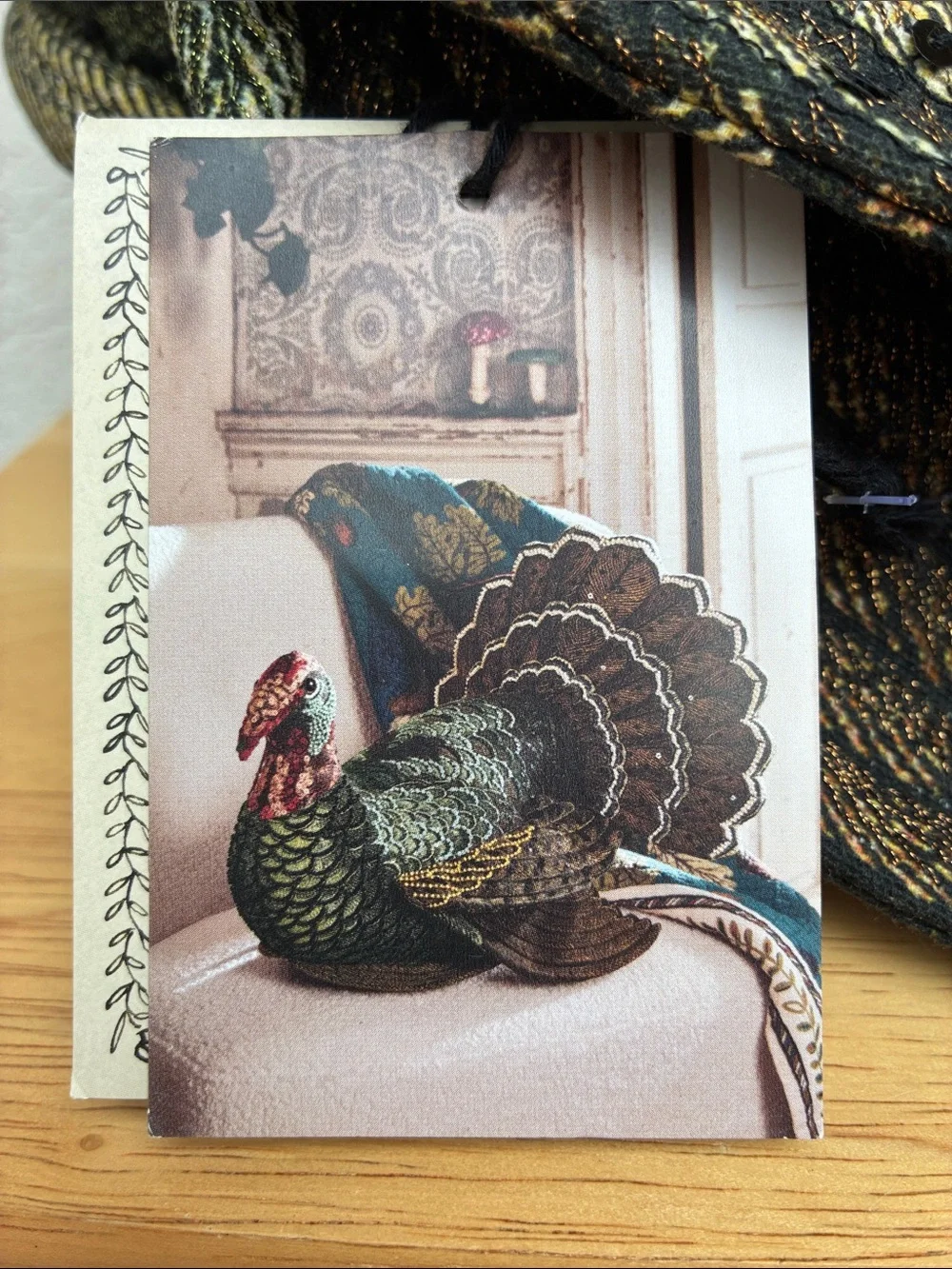 John Derian Target Beaded Decorative Large Turkey pillow / centerpiece
